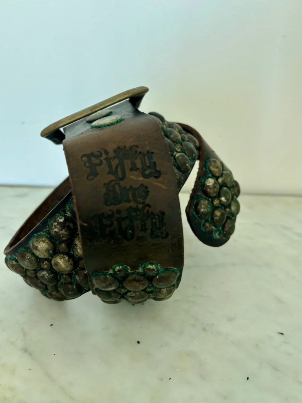 Authentic Vintage studded Rock n Roll Belts, real bread spots